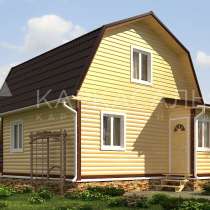 Дом 6х6 м из бруса по проекту Луисбург под ключ, в г.Солигорск