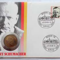 ГЕРМАНИЯ ФРГ 2 МАРКИ 1988 г. КУРТ ШУМАХЕР. КОЛЛЕКЦИОННАЯ !!!, в Кемерове