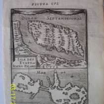 Карта Земли Арктики. Острова Etats и Maurice 1719, в Октябрьском