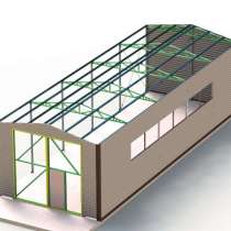 Металлический быстровозводимый ангар, в Москве