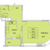 1-к квартира, улица Советская, дом 6, площадь 47,2 этаж 4, в Королёве