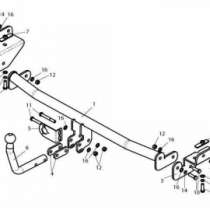 Фаркоп на Kia Rio седан, с 2011 г.в., в Октябрьском