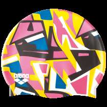 Шапочка для плавания Print Jr Jumble/Yellow, силикон, 94171 310, в Сочи