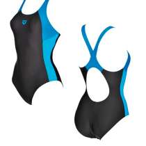 Купальник для плавания совместный Ren One Piece Black/Pix Blue/Turquoise, 000989 508, в Сочи