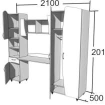 Стенка в детскую "Макс-2 Тачки&qu Барнаул ЕвроМебель., в Омске