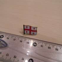 Значок. флаг Грузии, желт. тяж. мет., эмаль, цанга, в г.Ереван