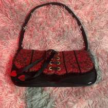 Сумка y2k черная, красная в готическом стиле, в Череповце